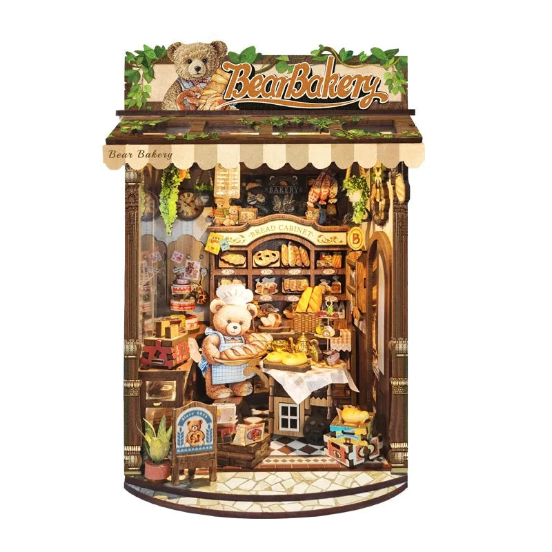 Bear Bakery - Book Nook en miniatura