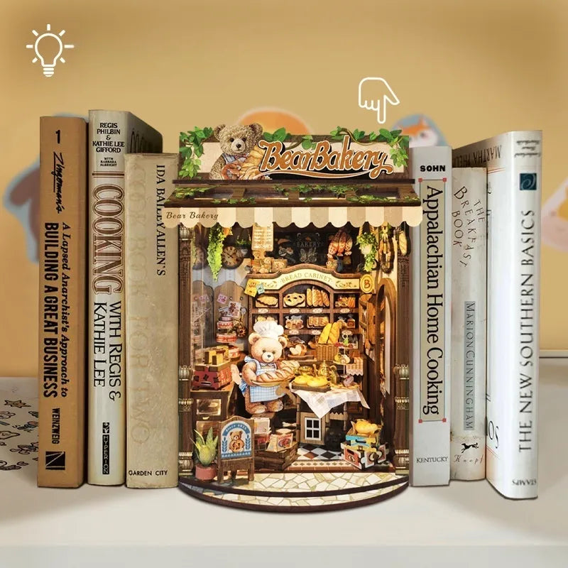 Bear Bakery - Book Nook en miniatura