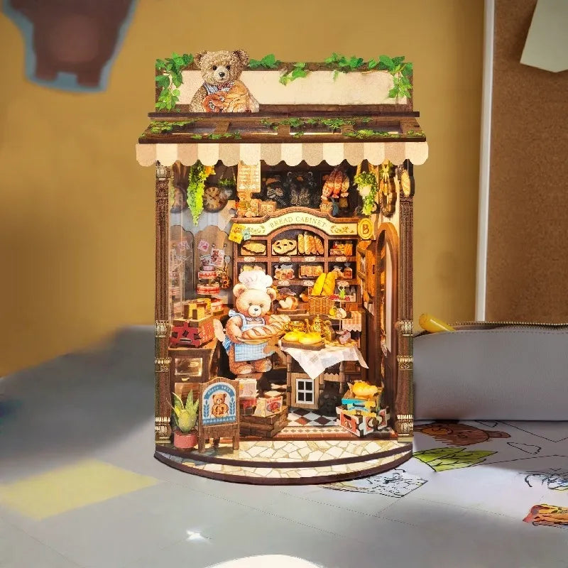 Bear Bakery - Book Nook en miniatura