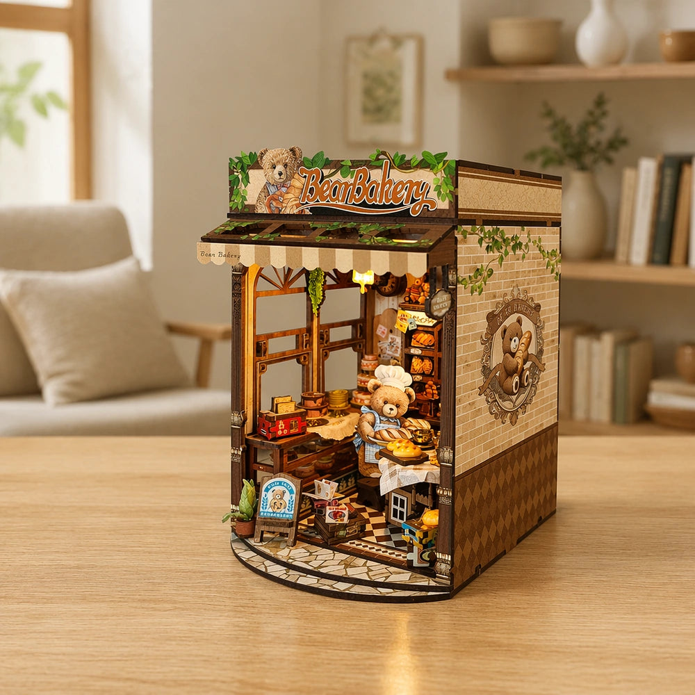 Bear Bakery - Book Nook en miniatura