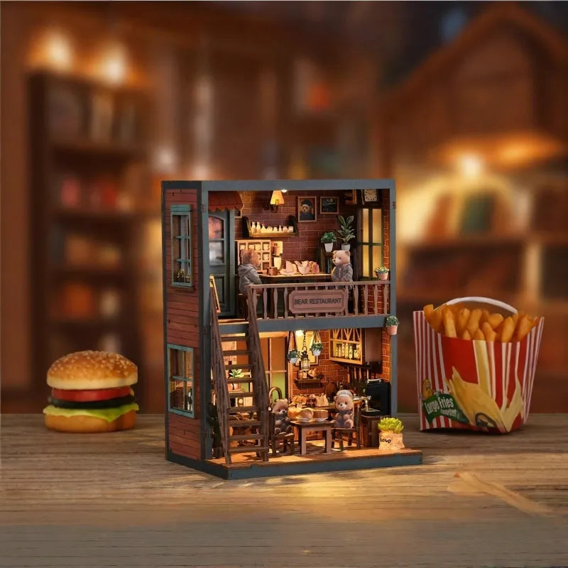 Bear Restaurant - Book Nook en miniatura