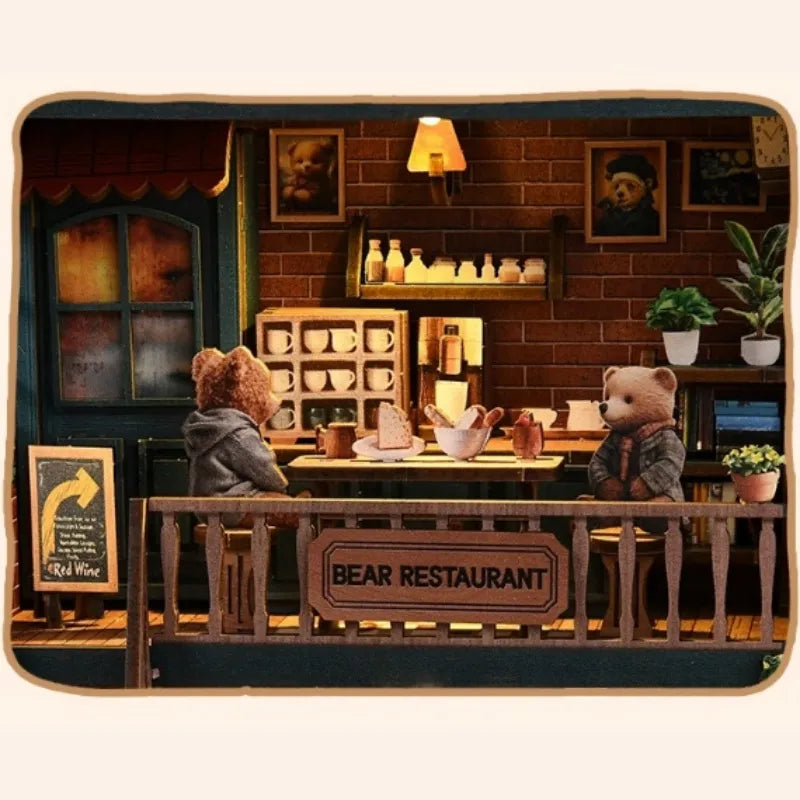 Bear Restaurant - Book Nook en miniatura