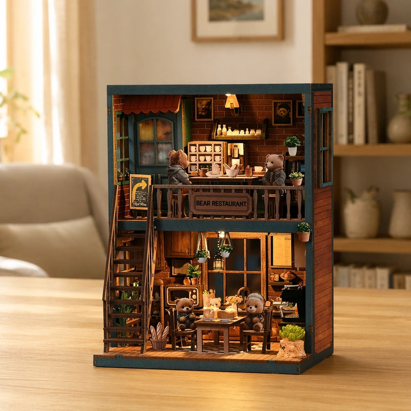Bear Restaurant - Book Nook en miniatura