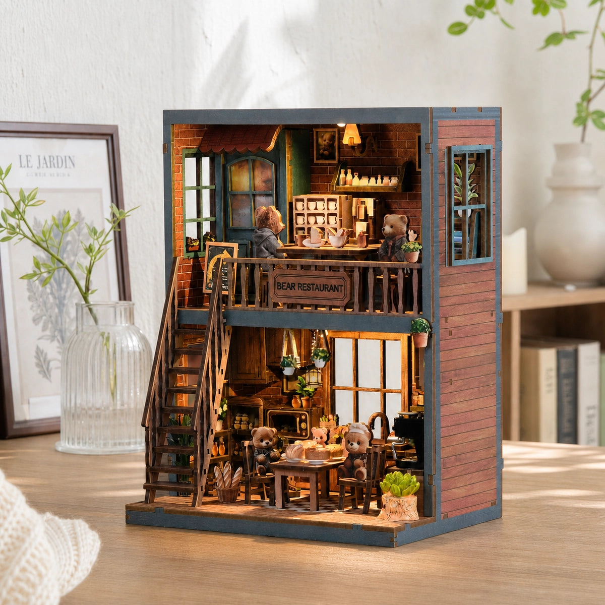 Bear Restaurant - Book Nook en miniatura