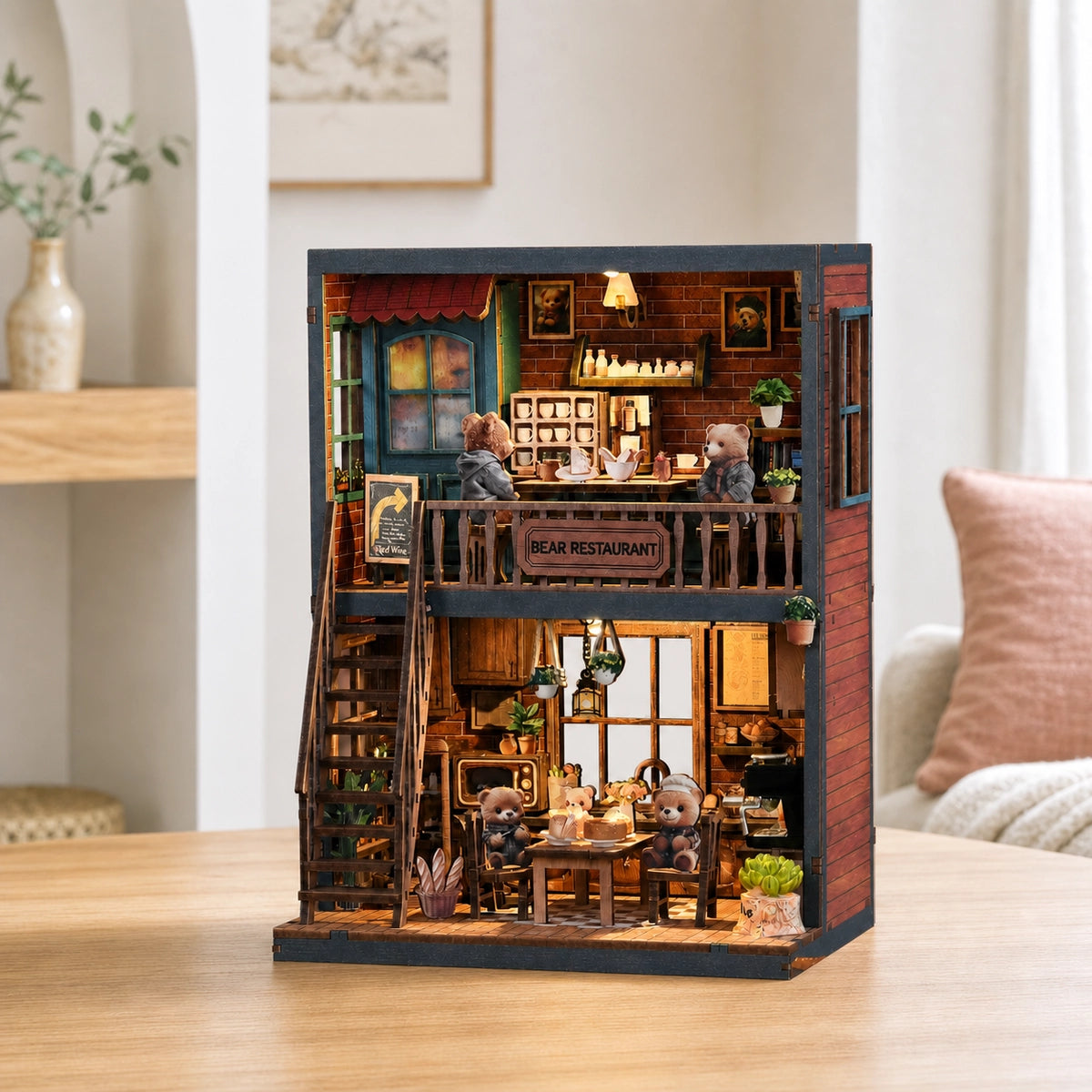 Bear Restaurant - Book Nook en miniatura
