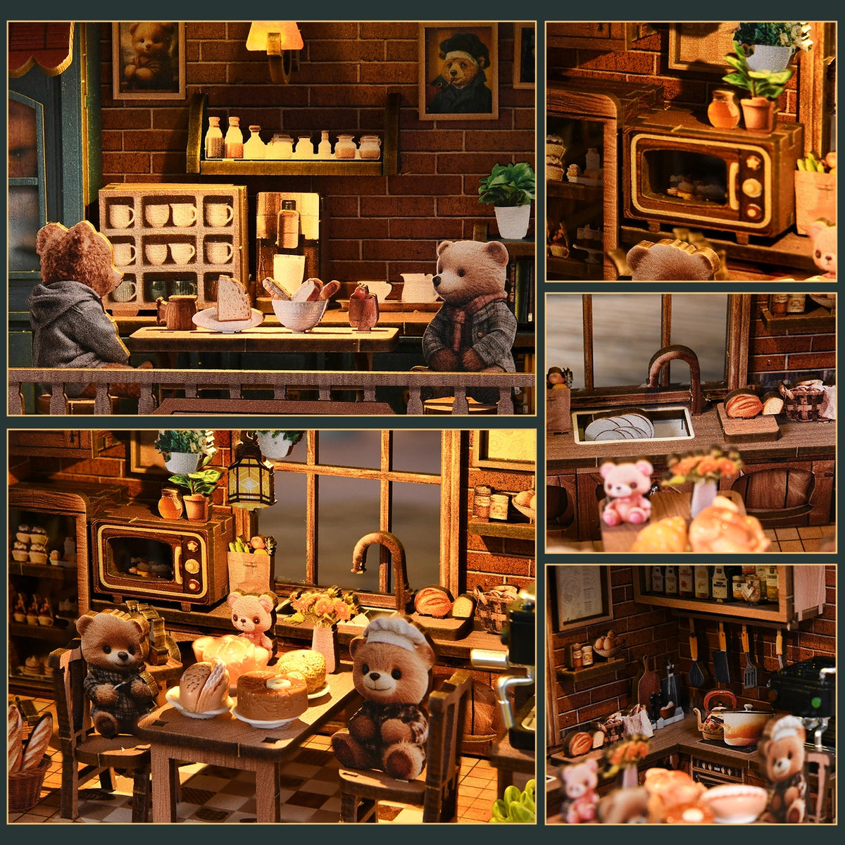 Bear Restaurant - Book Nook en miniatura