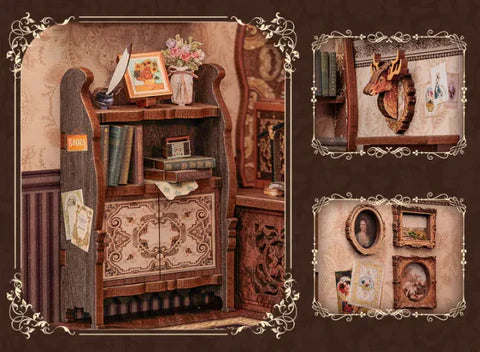 Estantería con ilustraciones