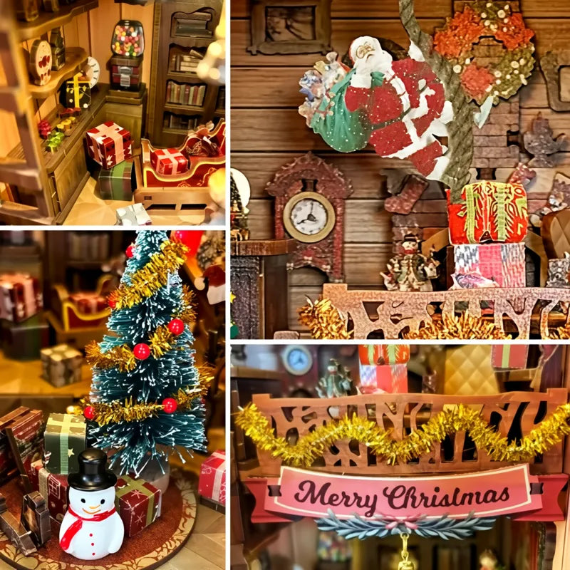 Christmas Jingle Cabin - DIY Book Nook