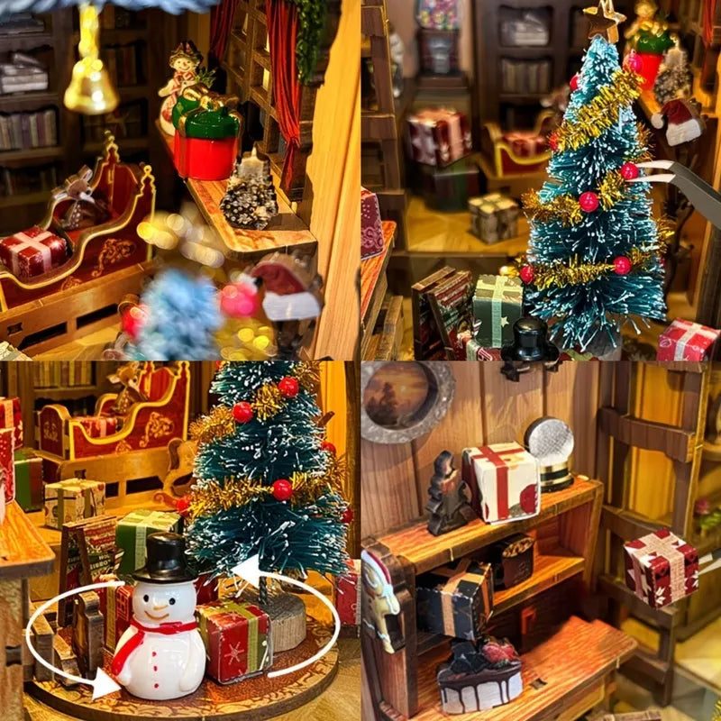 Christmas Jingle Cabin - DIY Book Nook