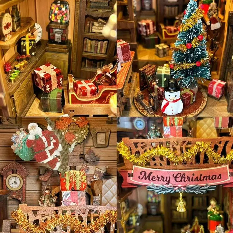 Christmas Jingle Cabin - DIY Book Nook