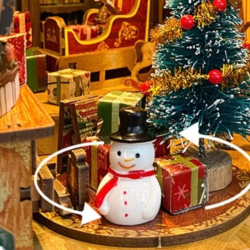 Christmas Jingle Cabin - DIY Book Nook