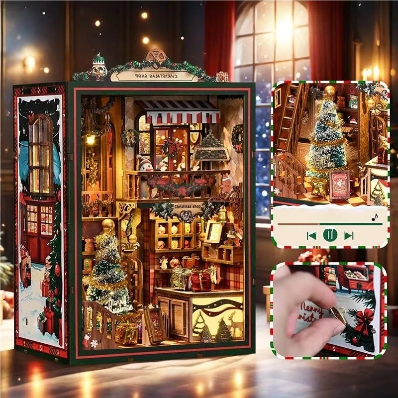 Christmas Shop - DIY Book Nook
