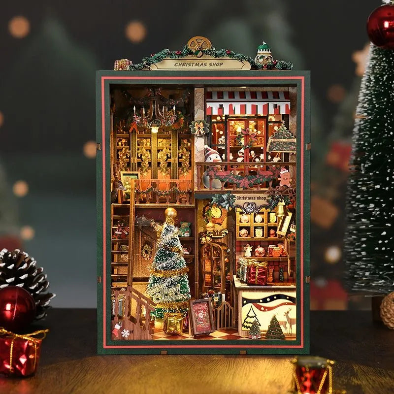 Christmas Shop - DIY Book Nook
