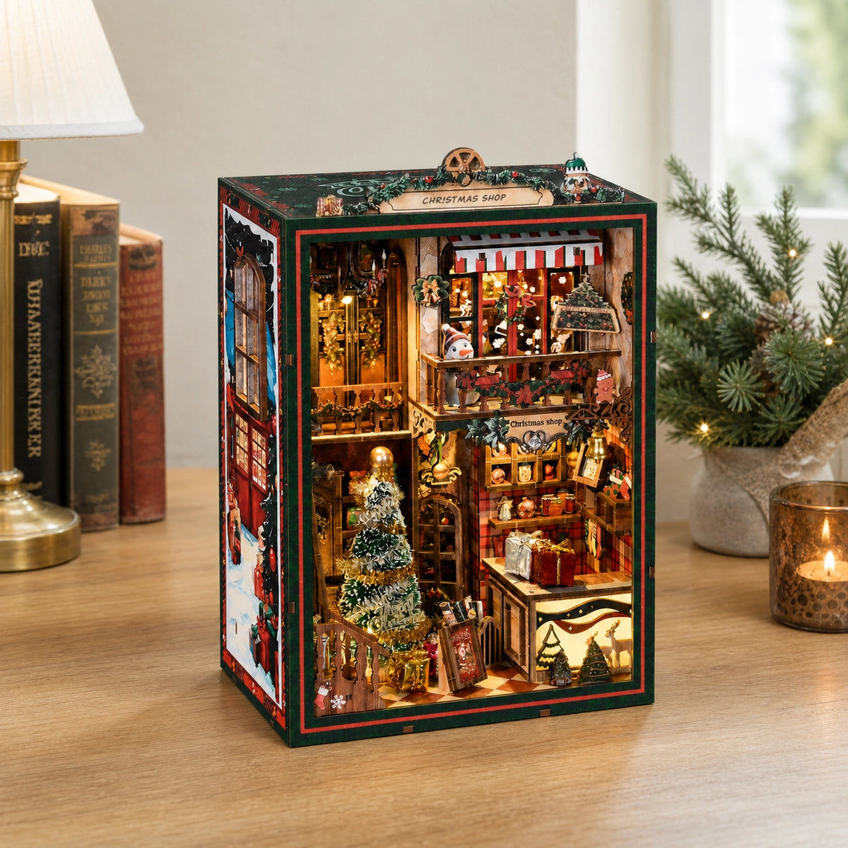 Christmas Shop - DIY Book Nook