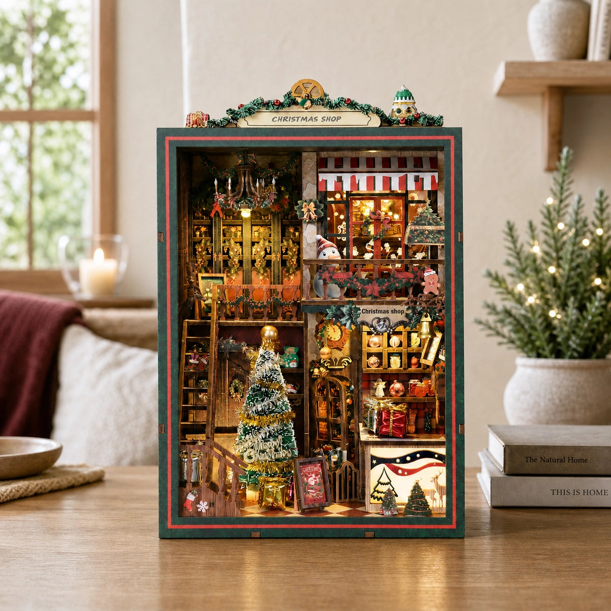 Christmas Shop - DIY Book Nook