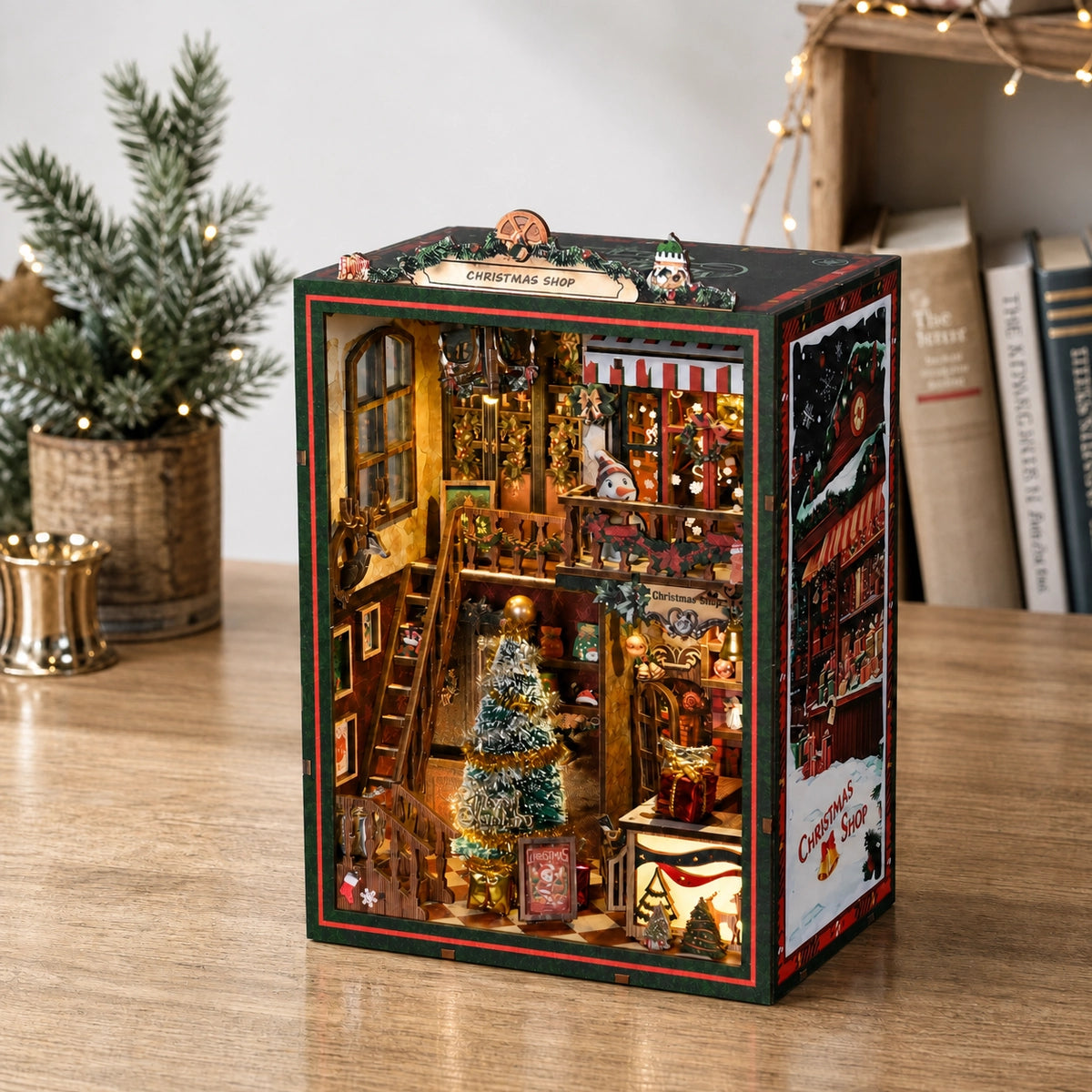 Christmas Shop - DIY Book Nook