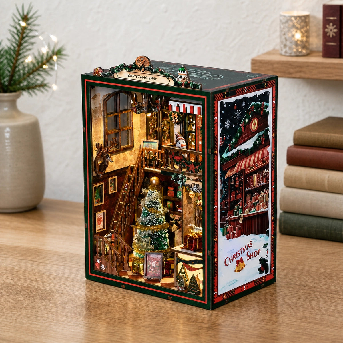 Christmas Shop - DIY Book Nook