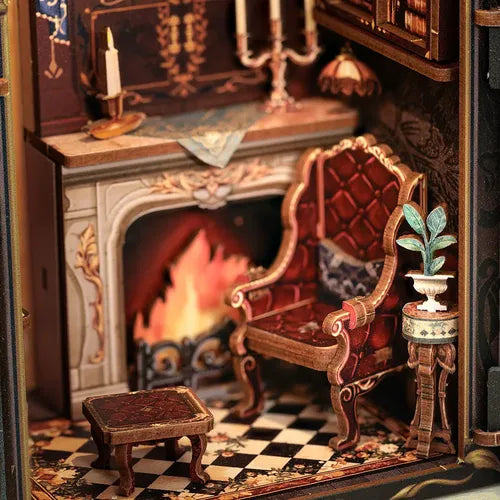 Librería con puerta para gatos