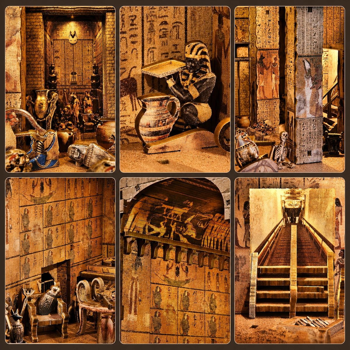 Egyptian Pharaoh's Tomb - Maquetas Book Nook