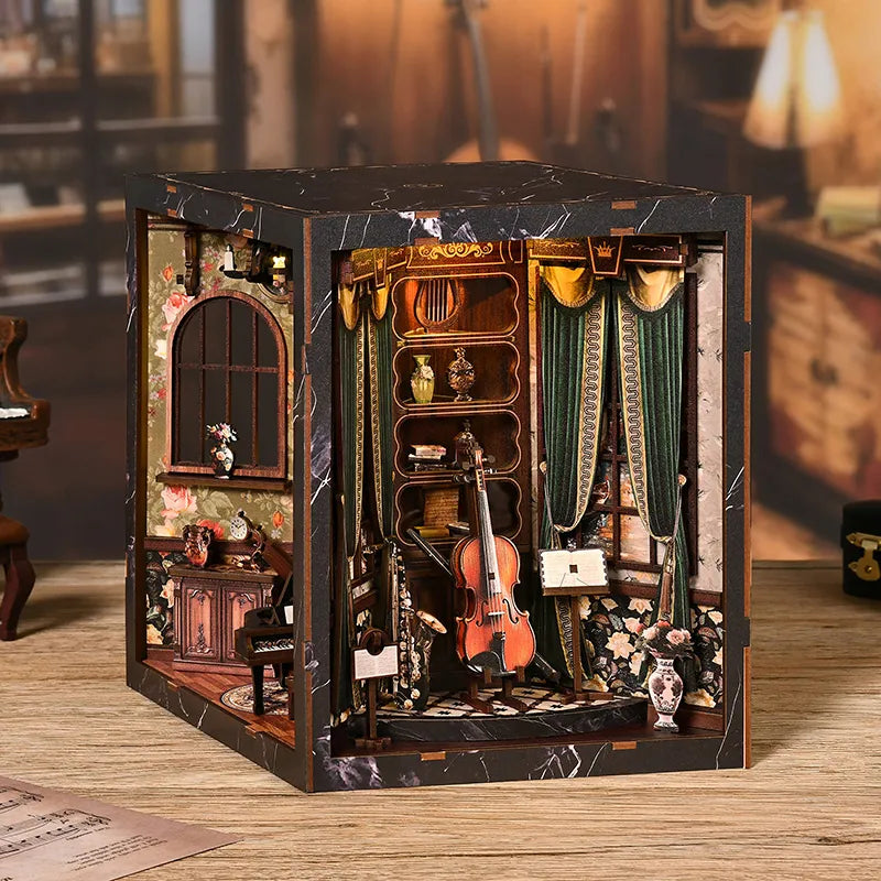 European Melody Box - Book Nook en miniatura