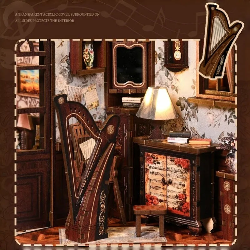 European Melody Box - Book Nook en miniatura