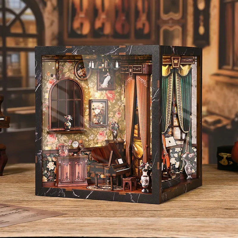 European Melody Box - Book Nook en miniatura