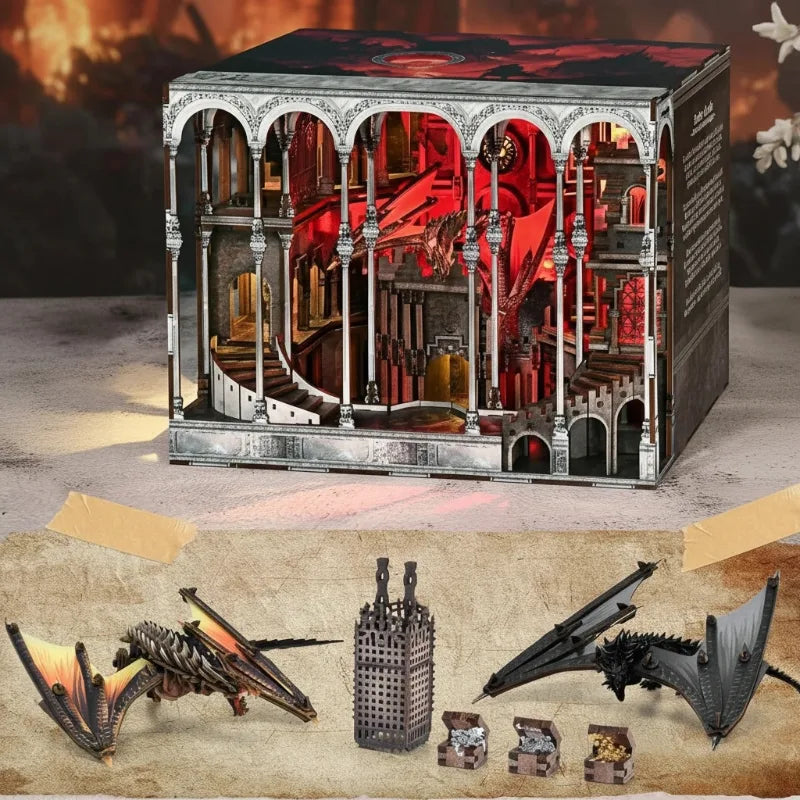 Ember Castle - Book Nook en miniatura