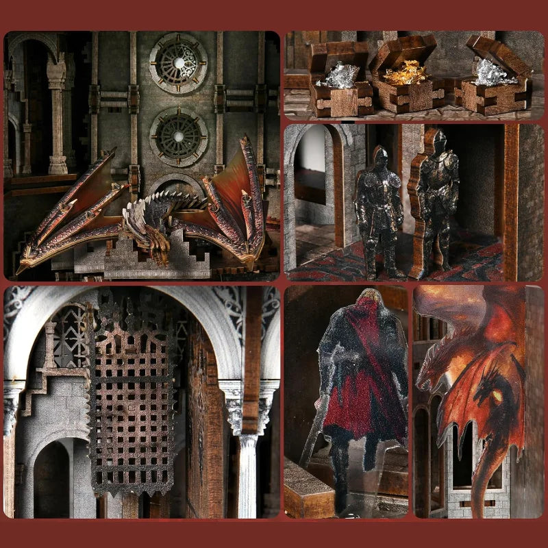 Ember Castle - Book Nook en miniatura