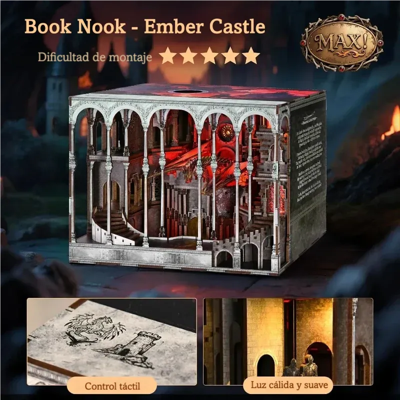 Ember Castle - Book Nook en miniatura