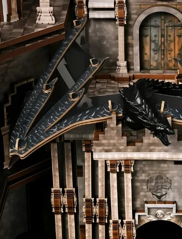 Dragón sobre el castillo
