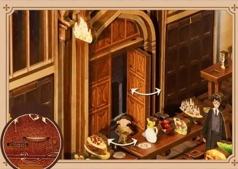 Puerta secreta junto a la mesa