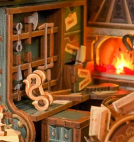 Taller junto a la chimenea