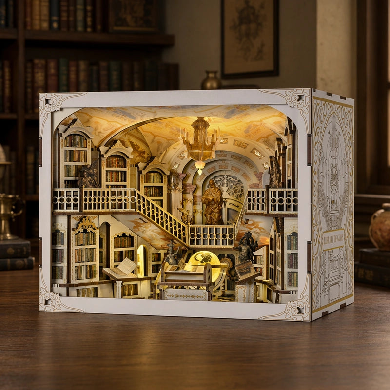 Library of Gods Max - Book Nook en miniatura