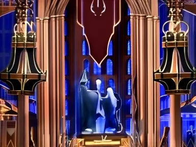 Gran salón iluminado
