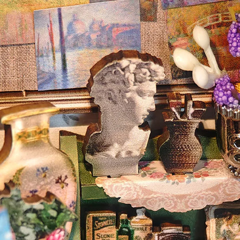 Mesa de arte con busto