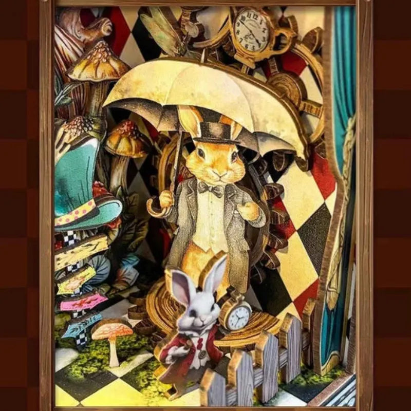 Puppet’s Adventure - Book Nook en miniatura
