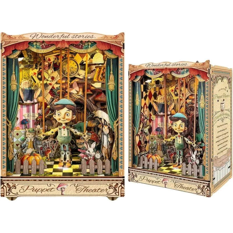 Puppet’s Adventure - Book Nook en miniatura