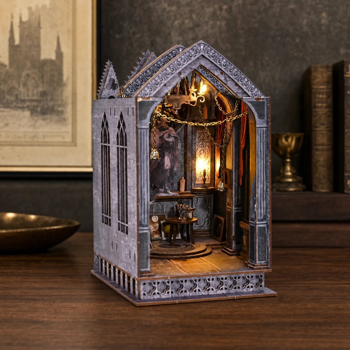 Quiet Night Prayer - Book Nook en miniatura