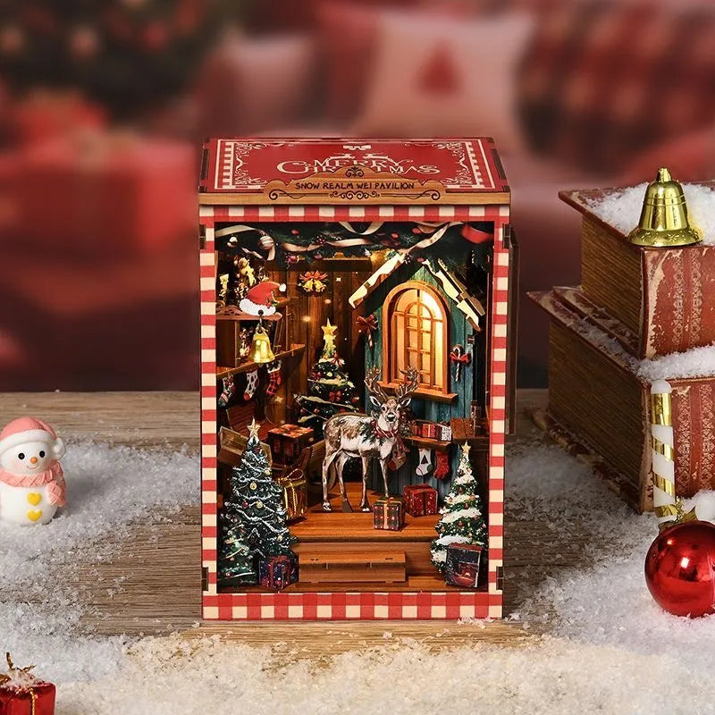 Snow Realm Pavilion - Sujetalibros Book Nook
