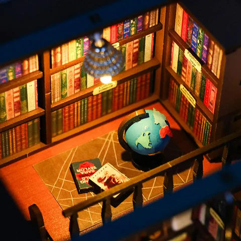 Globo terráqueo entre libros