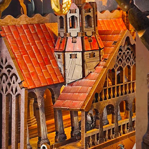 Torre de tejado rojo