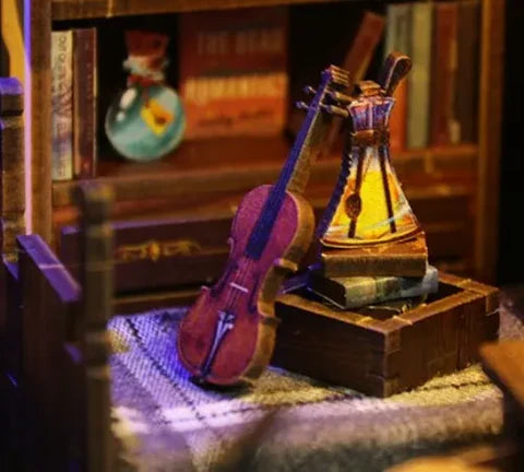 Violín junto a una poción