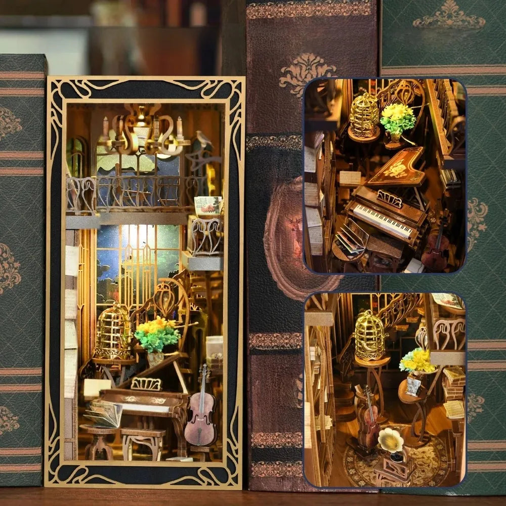 Pianist with Nightingale - Kit Book Nook
