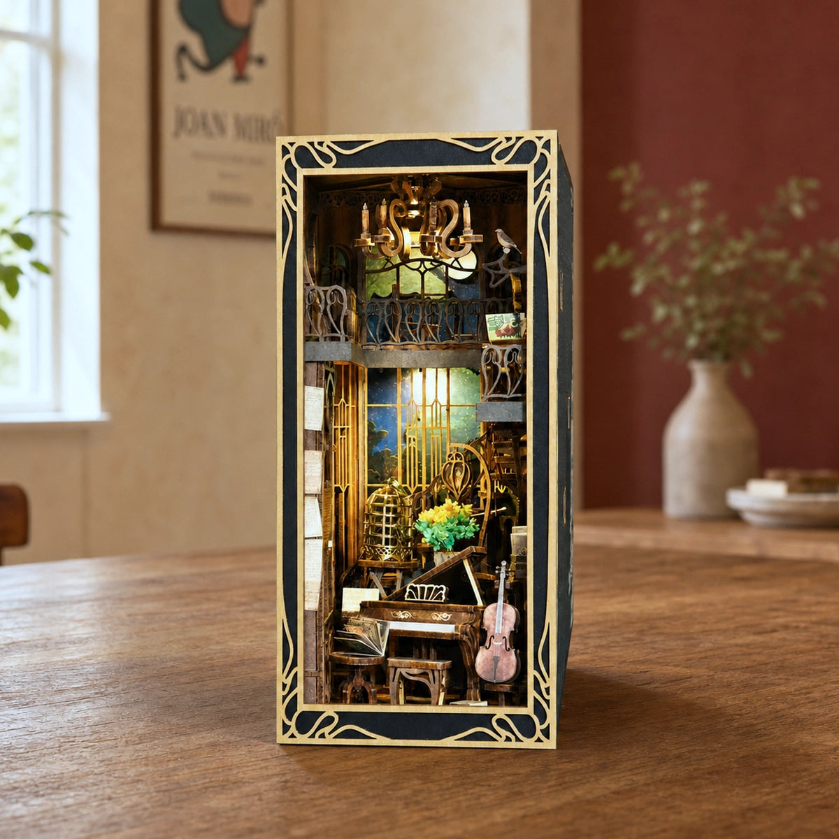 Pianist with Nightingale - Kit Book Nook