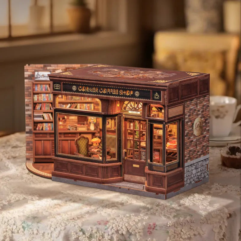 Corner Coffee Shop - Casa en miniatura DIY