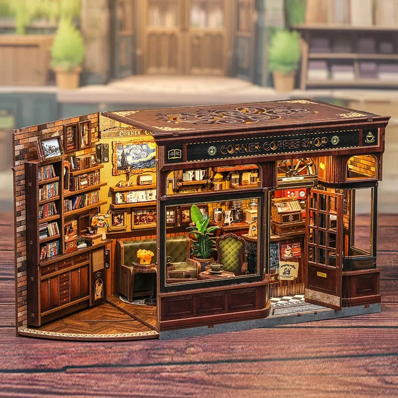 Corner Coffee Shop - Casa en miniatura DIY