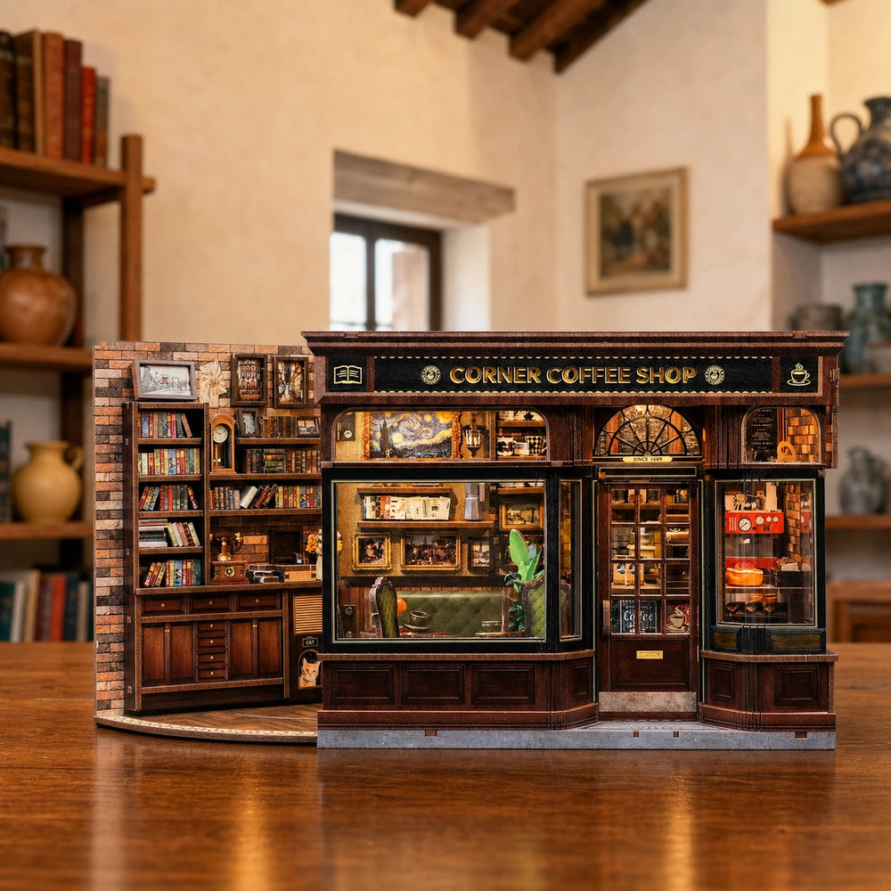 Corner Coffee Shop - Casa en miniatura DIY