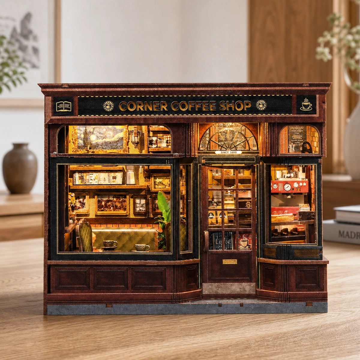 Corner Coffee Shop - Casa en miniatura DIY