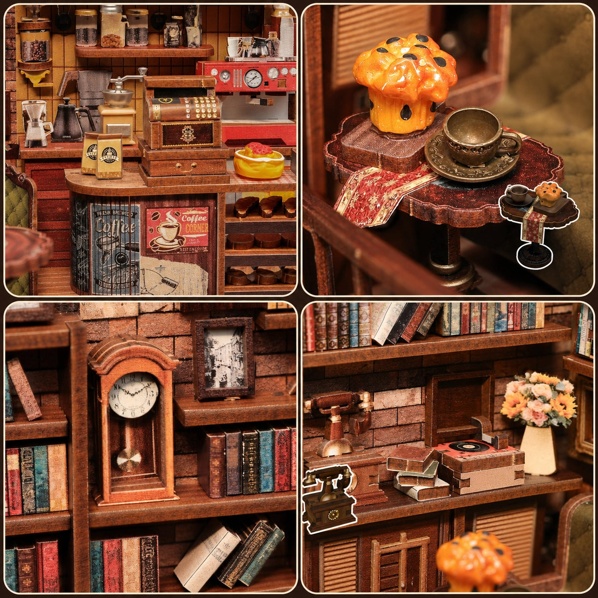 Corner Coffee Shop - Casa en miniatura DIY