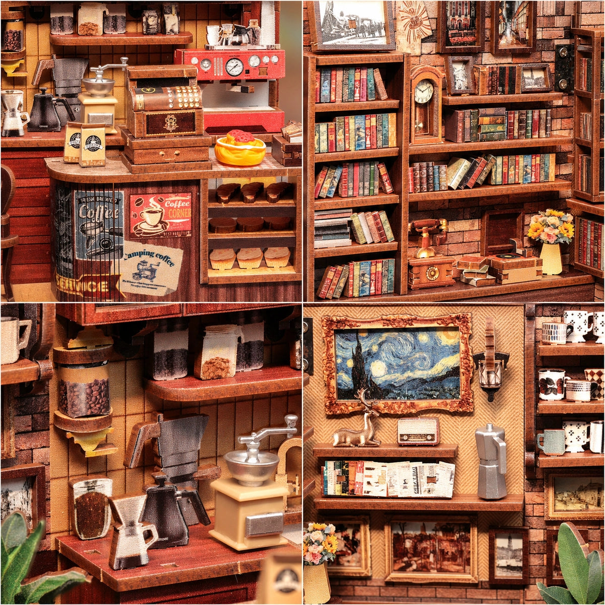Corner Coffee Shop - Casa en miniatura DIY